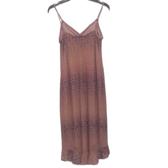 ⭐️ To the Max vintage spaghetti strap boho asymmetrical ruffle midi dress M - Picture 2 of 16